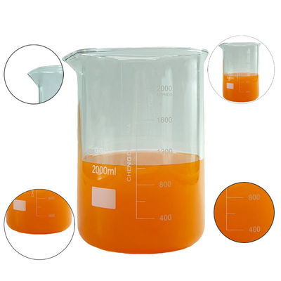 Стеклянный измерительный лабораторный стакан 2000 мл настраиваемая бутылка с реагентом