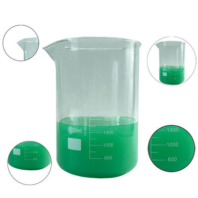 Стеклянный измерительный лабораторный стакан 3000 мл настраиваемая бутылка с реагентом