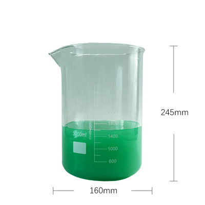 Стеклянный измерительный лабораторный стакан 3000 мл настраиваемая бутылка с реагентом
