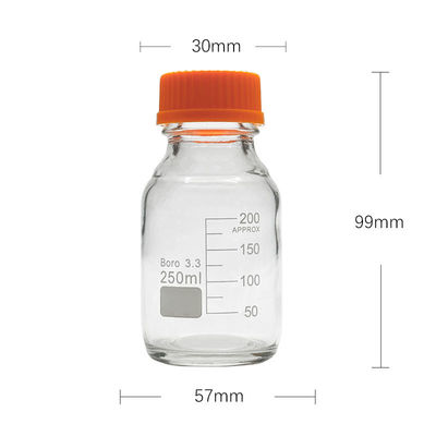 Настраиваемые стеклянные лабораторные бутылки емкости 100 мл